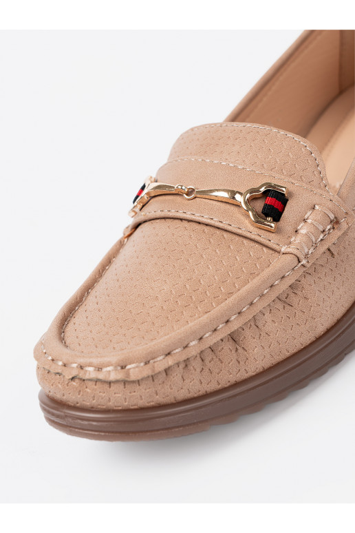 smėlio spalvos pusbačiai ze m zdobieniem