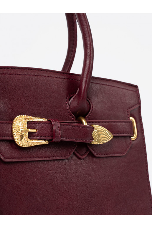 bordo spalvos rankinė  m kolorze