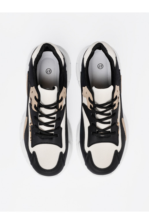 Juodos ir-  modelio batai su masyvia platforma