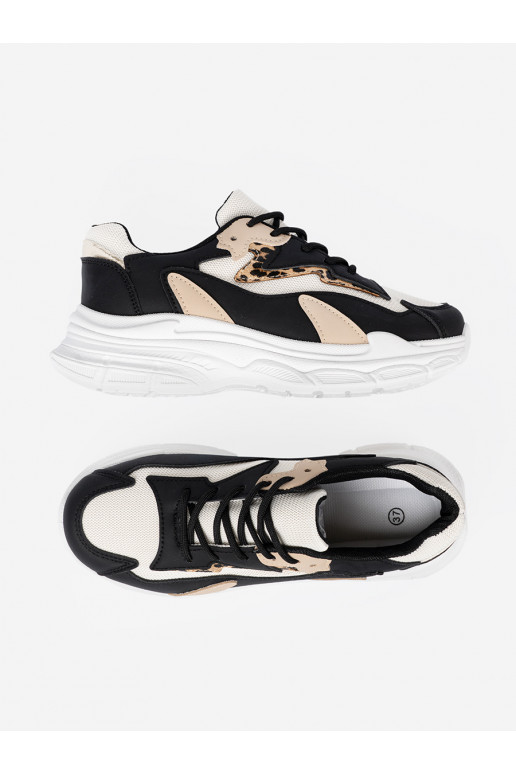 Juodos ir-  modelio batai su masyvia platforma