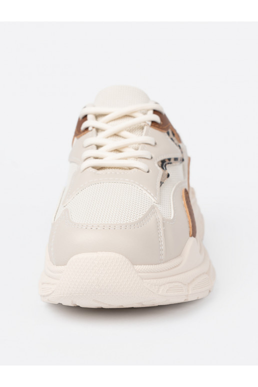 smėlio spalvos  modelio batai su masyvia platforma