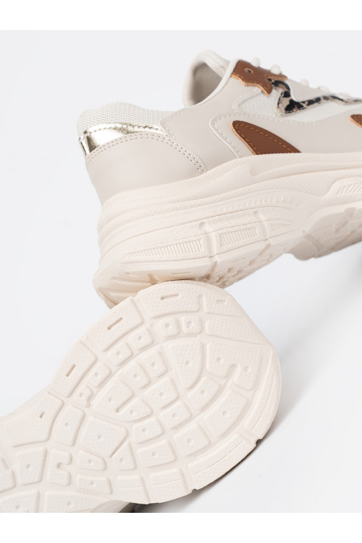 smėlio spalvos  modelio batai su masyvia platforma