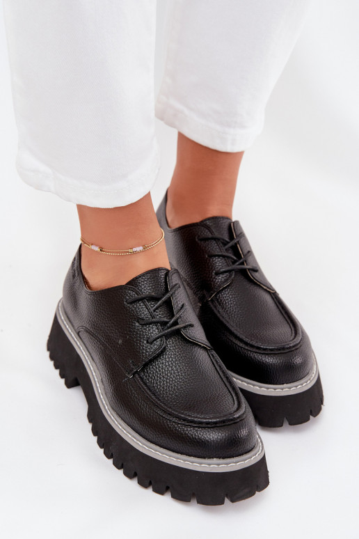 batai moteriški mokasinai  Big Star NN274052 Juodos spalvos