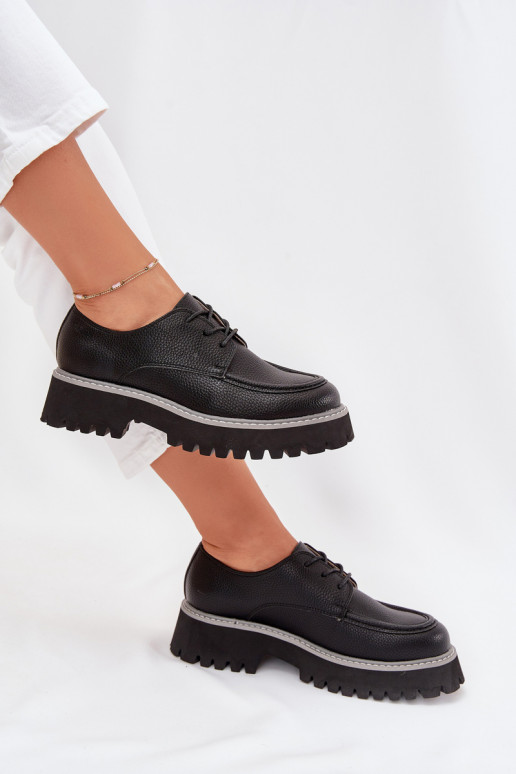 batai moteriški mokasinai  Big Star NN274052 Juodos spalvos