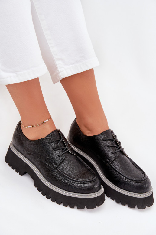 batai moteriški mokasinai  Big Star NN274052 Juodos spalvos