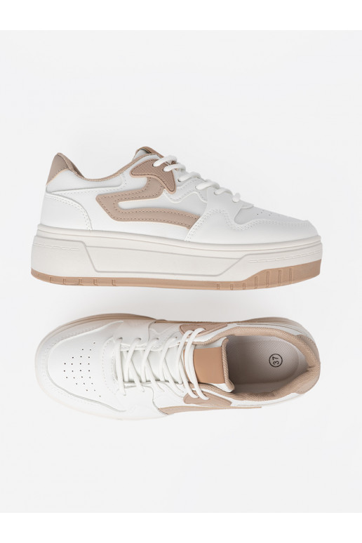 Baltos   modelio batai su platforma