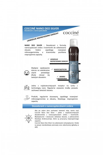 Coccine Nano Deo Silver Batų gaiviklis 75ml 2