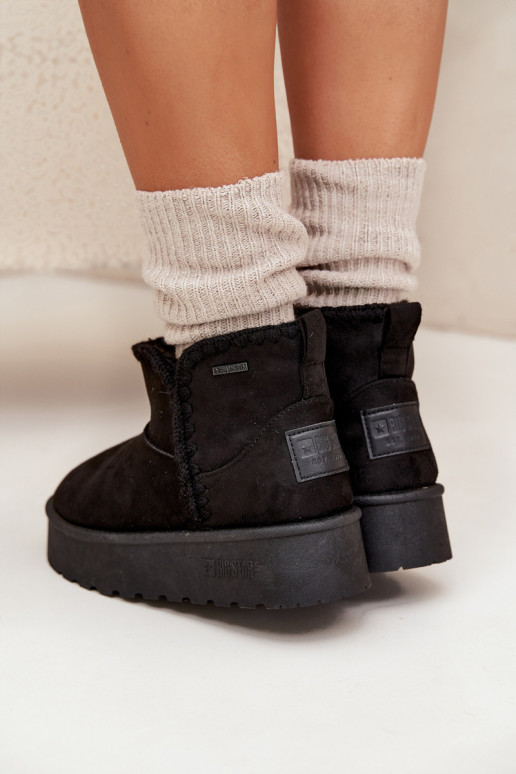 sniego batai  su platforma Z Przeszyciami Big Star SS274128 Juodos spalvos sniego batai  su platforma Z Przeszyciami Big Star SS274128 Juodos spalvos