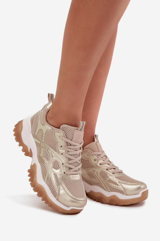 sportiniai bateliai  modelio batai  Big Star SS274014 HI-POLY SYSTEM smėlio spalvos-aukso spalvos