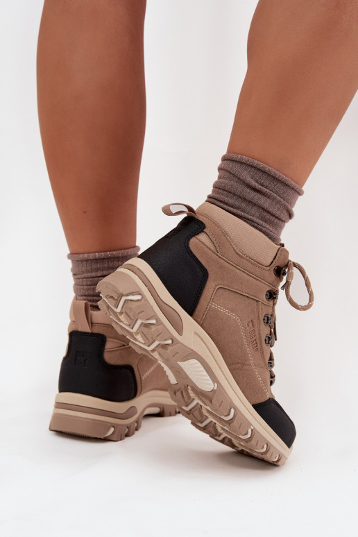 žygio batai  Big Star SS274095 smėlio spalvos žygio batai  Big Star SS274095 smėlio spalvos