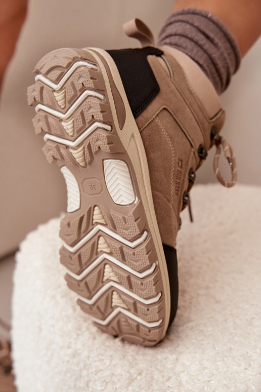 žygio batai  Big Star SS274095 smėlio spalvos žygio batai  Big Star SS274095 smėlio spalvos