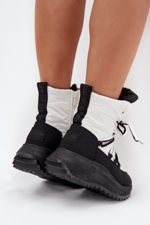 sniego batai   Big Star SS274060 Baltos-Juodos spalvos sniego batai   Big Star SS274060 Baltos-Juodos spalvos