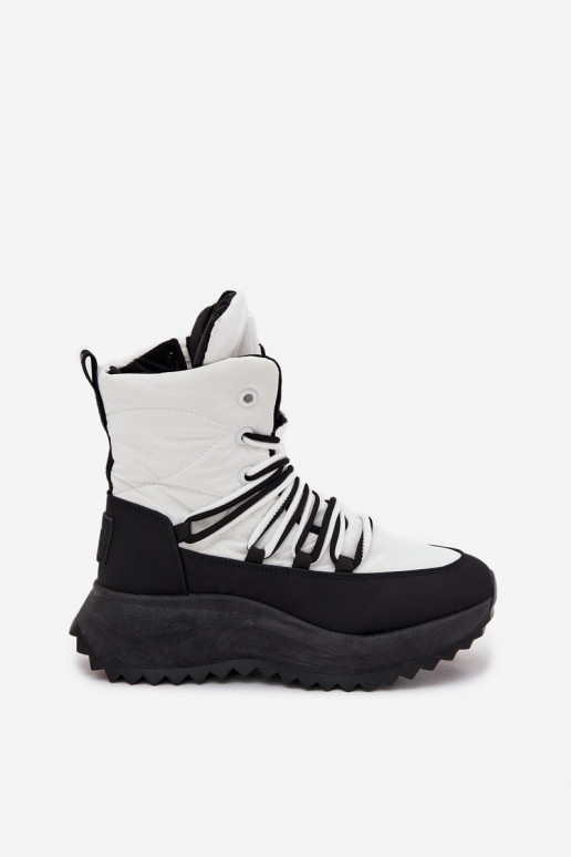 sniego batai   Big Star SS274060 Baltos-Juodos spalvos sniego batai   Big Star SS274060 Baltos-Juodos spalvos