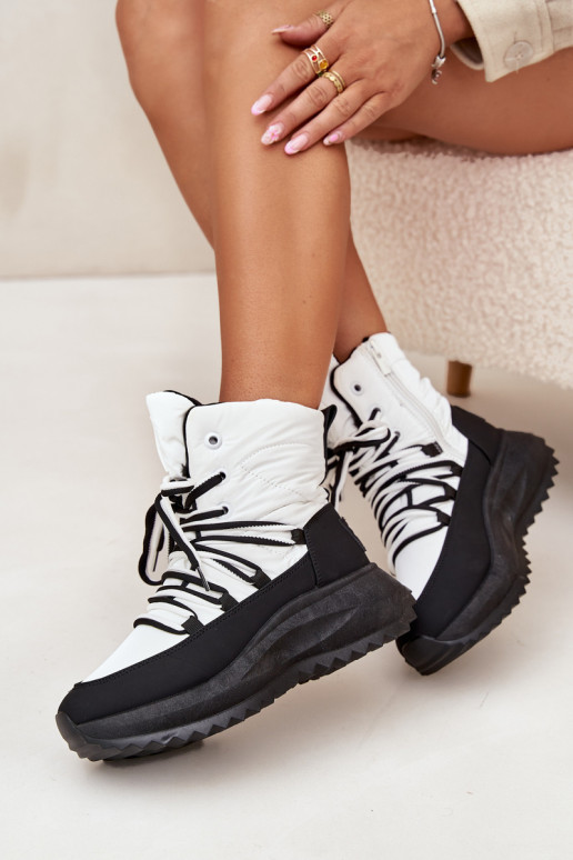 sniego batai   Big Star SS274060 Baltos-Juodos spalvos sniego batai   Big Star SS274060 Baltos-Juodos spalvos