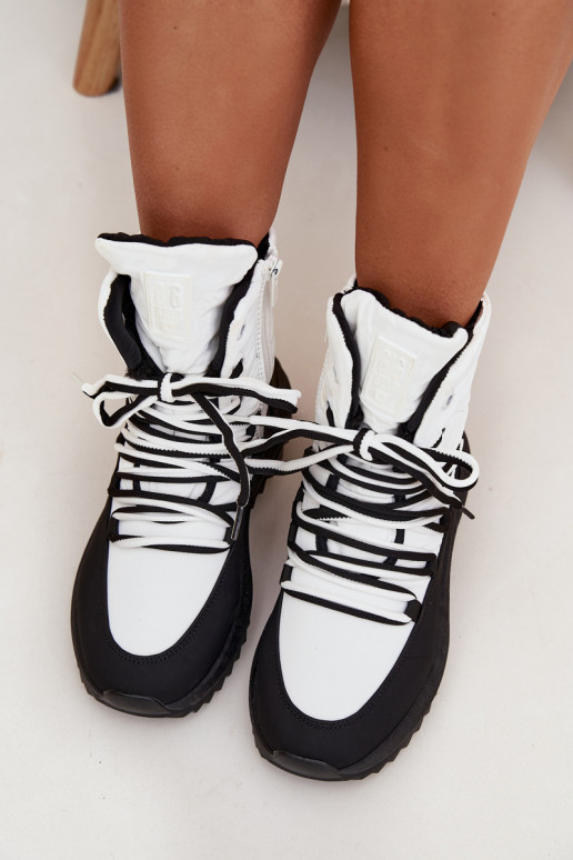 sniego batai   Big Star SS274060 Baltos-Juodos spalvos sniego batai   Big Star SS274060 Baltos-Juodos spalvos