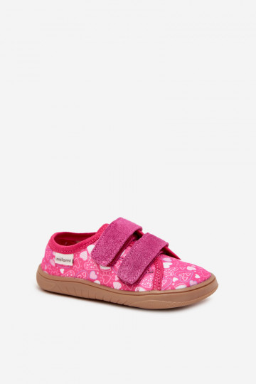 Šlepetės Barefoot Vaikiški su širdutėmis Milami rožinės spalvos Saphira