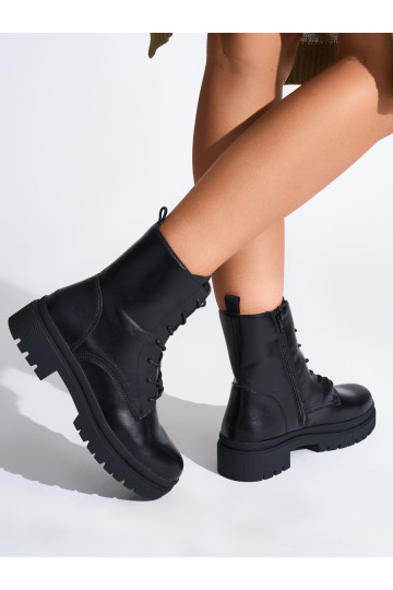 Juodos spalvos su raištukais moteriški batai 2