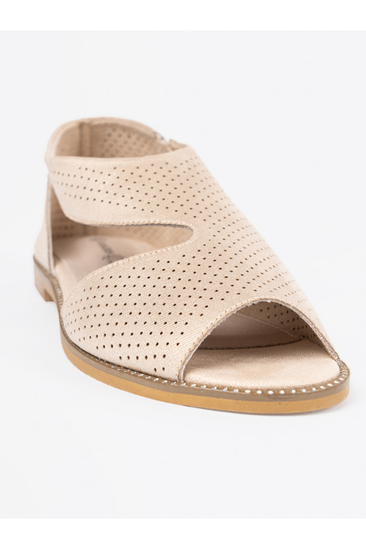 aukso spalvos sandalai  