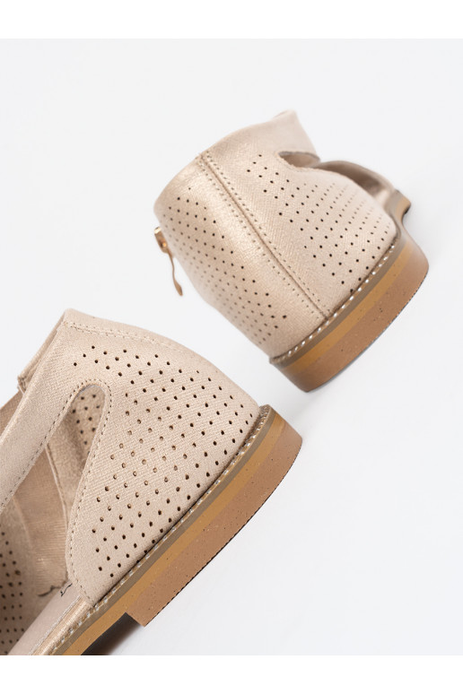 aukso spalvos sandalai  