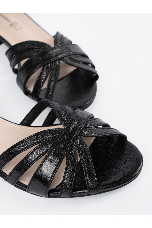 Elegantiško stiliaus juodos spalvos sandalai 