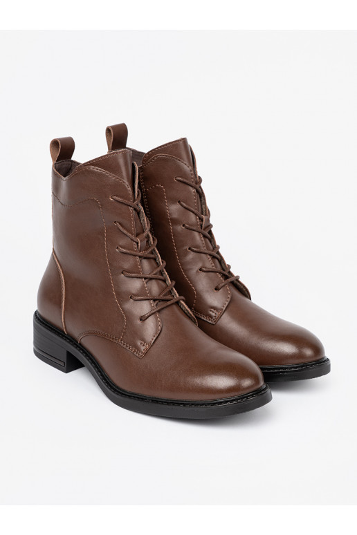 rudos spalvos su raištukais batai z niskim obcasem Sergio Leone