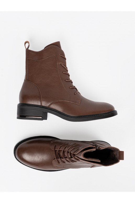 rudos spalvos su raištukais batai z niskim obcasem Sergio Leone