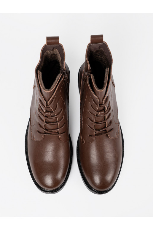 rudos spalvos su raištukais batai z niskim obcasem Sergio Leone