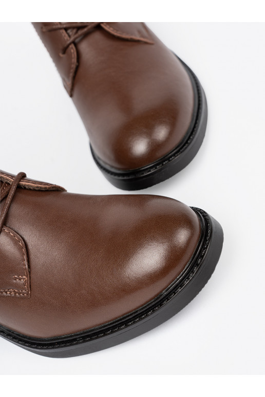 rudos spalvos su raištukais batai z niskim obcasem Sergio Leone