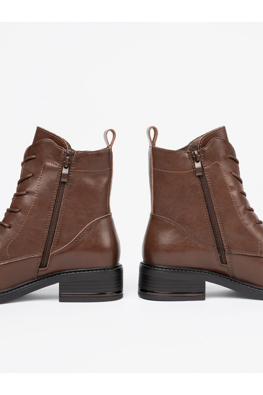 rudos spalvos su raištukais batai z niskim obcasem Sergio Leone