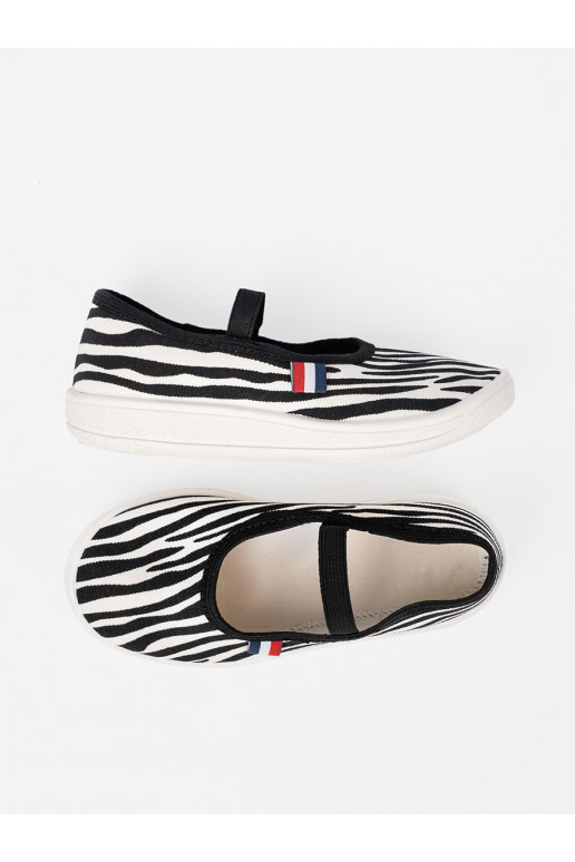 Juodos irbaltos spalvos  batai  z motywem zebry