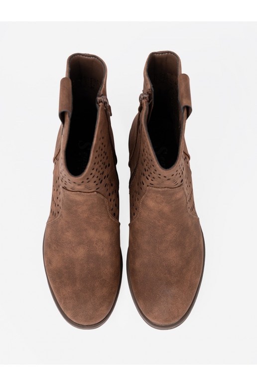 su aužūro elementais rudos spalvos batai su aužūro elementais rudos spalvos batai