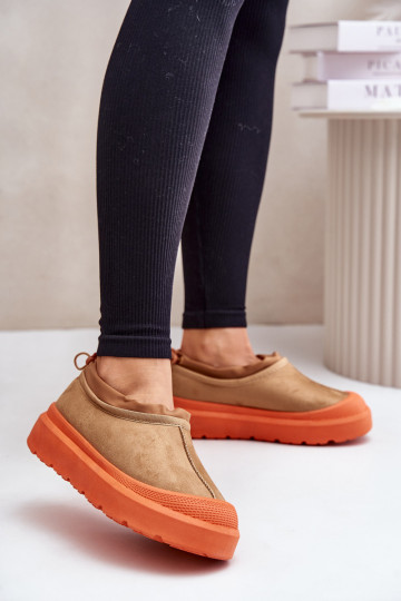 sniego batai  su platforma  rudos spalvos Izamine 2