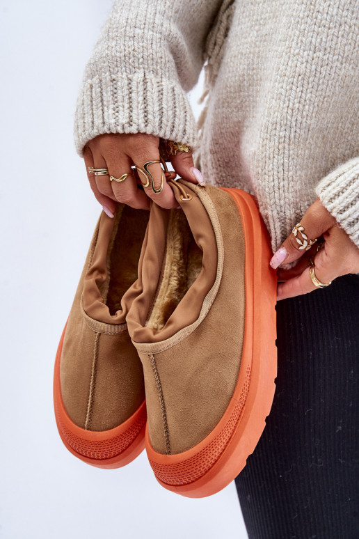 sniego batai  su platforma  rudos spalvos Izamine