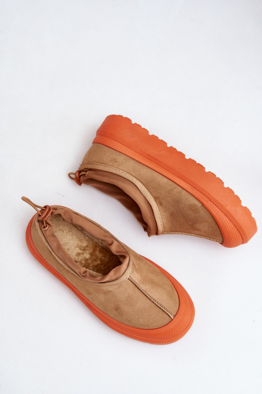 sniego batai  su platforma  rudos spalvos Izamine