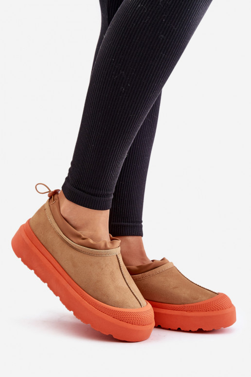 sniego batai  su platforma  rudos spalvos Izamine