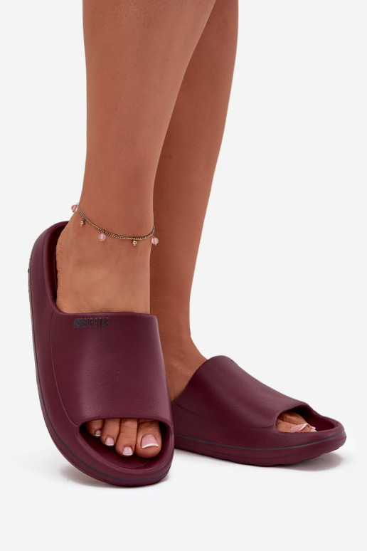  Moteriškos šlepetės Big Star SS274422 bordo spalvos