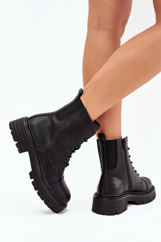 pašiltinti aulinukai  Big Star OO274140 Juodos spalvos