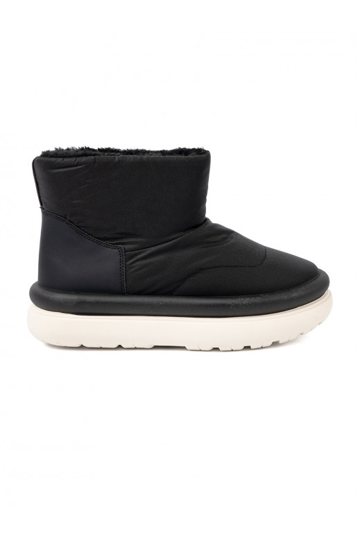 atsparūs vandeniui  sniego batai juodos spalvos z futrzanym wnętrzem