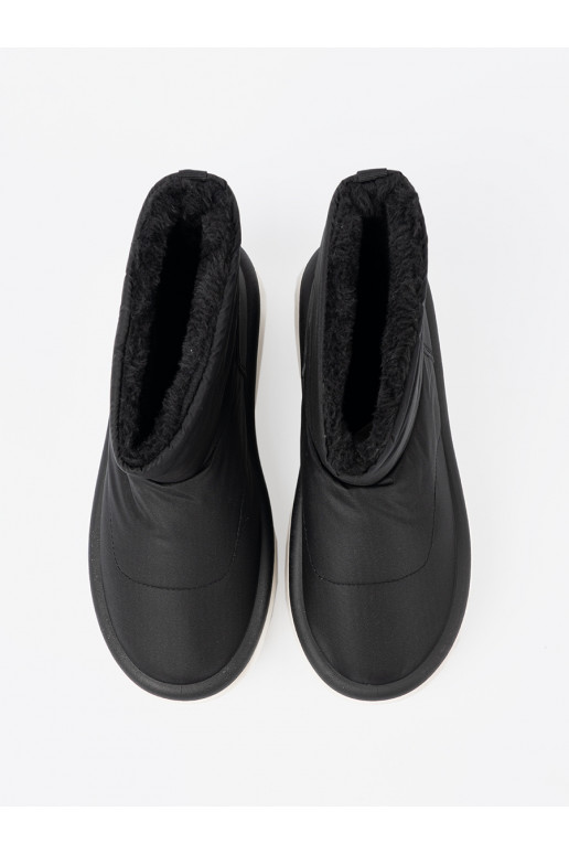 atsparūs vandeniui  sniego batai juodos spalvos z futrzanym wnętrzem