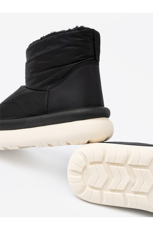 atsparūs vandeniui  sniego batai juodos spalvos z futrzanym wnętrzem