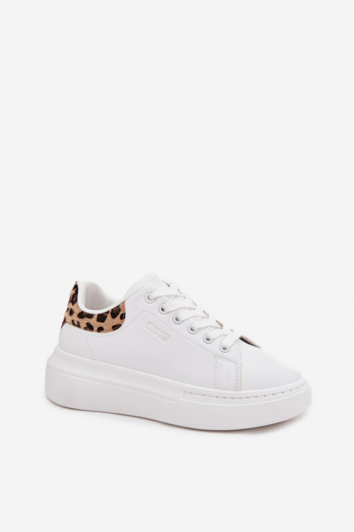 Moteriški balti sneakers stiliaus batai su platforma Big Star SS274247 ir leopardo kailio raštais