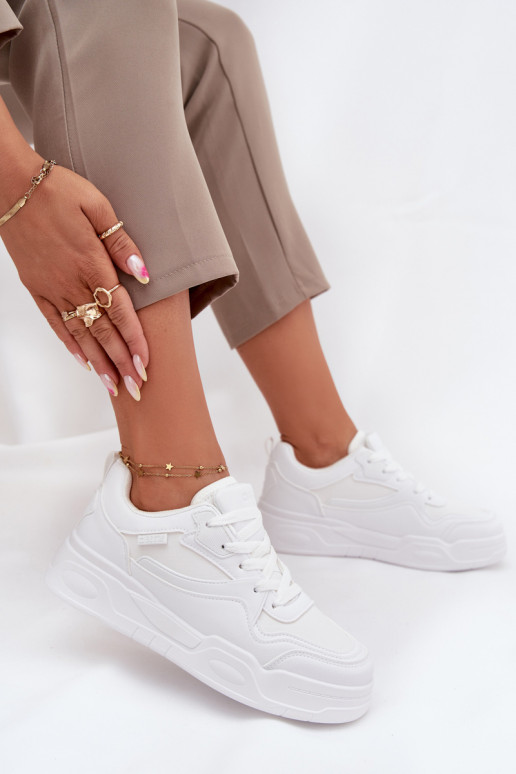  modelio batai  su platforma Big Star SS274590 HI-POLY SYSTEM baltos spalvos