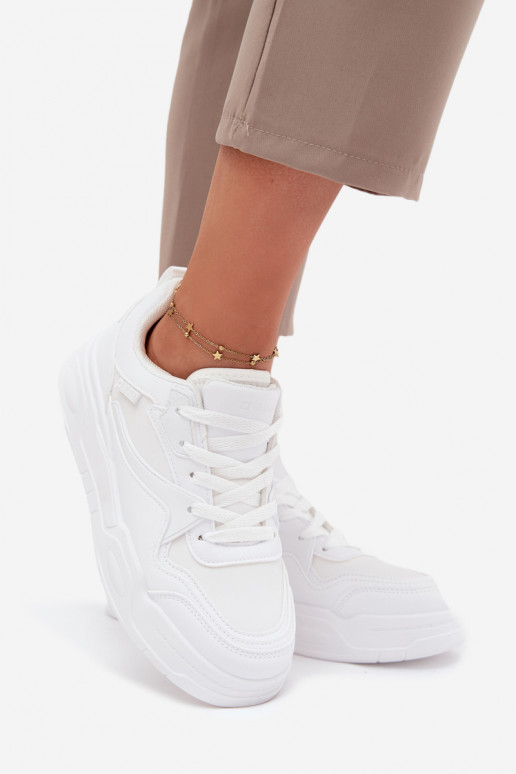  modelio batai  su platforma Big Star SS274590 HI-POLY SYSTEM baltos spalvos