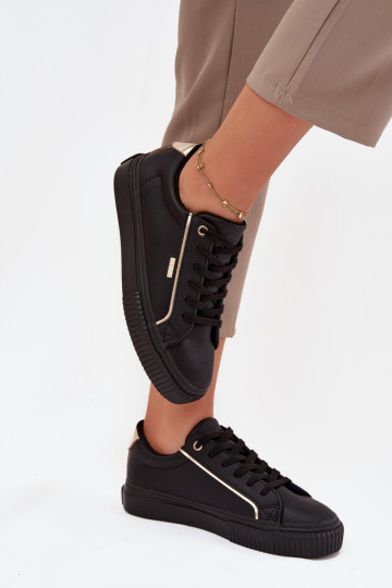 modelio batai iš eko odos Big Star SS274025 Juodos ir-aukso spalvos