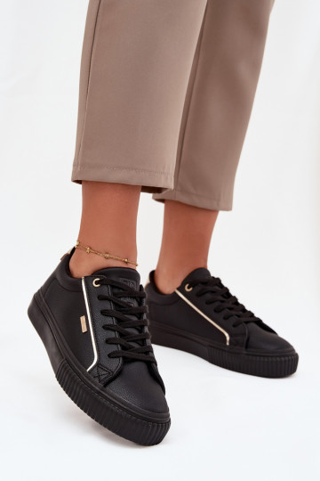 modelio batai iš eko odos Big Star SS274025 Juodos ir-aukso spalvos 2