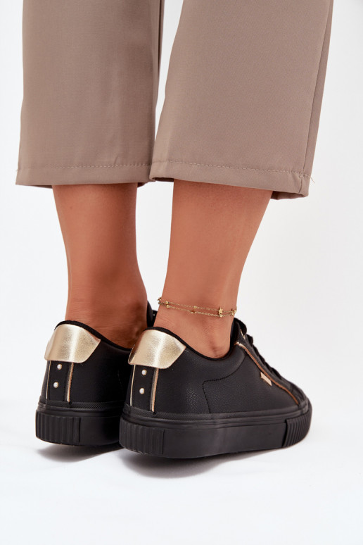   modelio batai iš eko odos Big Star SS274025 Juodos ir-aukso spalvos