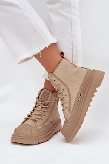 laisvalaikio batai su auliuku  pašiltinti Big Star OO274A356 smėlio spalvos 2