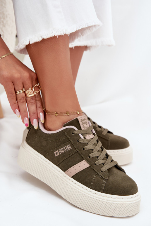  modelio batai  su platforma Big Star SS274349 žalios spalvos