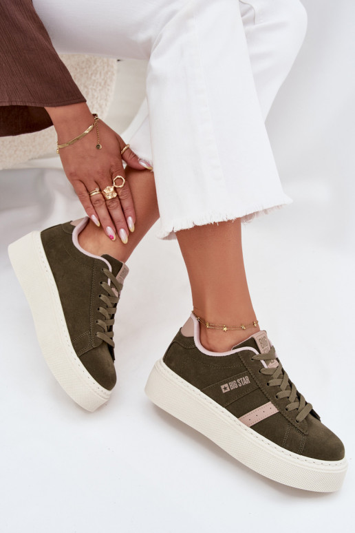  modelio batai  su platforma Big Star SS274349 žalios spalvos