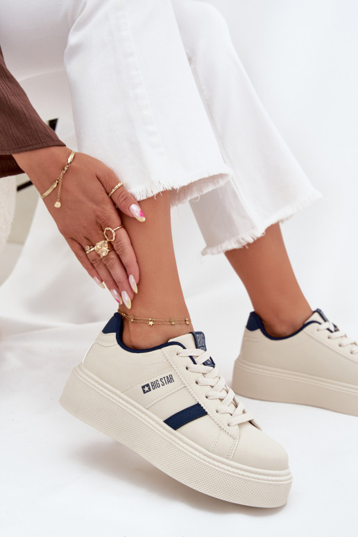  modelio batai  su platforma Big Star SS274347 dramblio kaulo spalvos